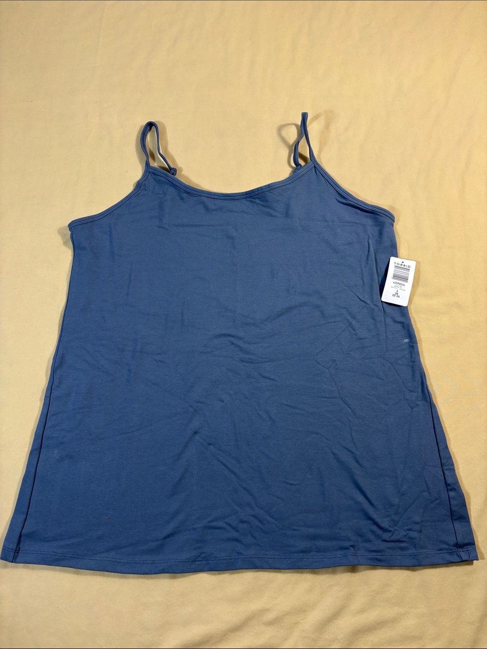 Torrid 3X Bering Sea Blue Foxy Cami Adjustable Strap Layering Tank Top NWT